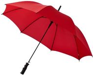 23" Barry-sateenvarjo, automaattisesti avautuva, punainen liikelahja logopainatuksella